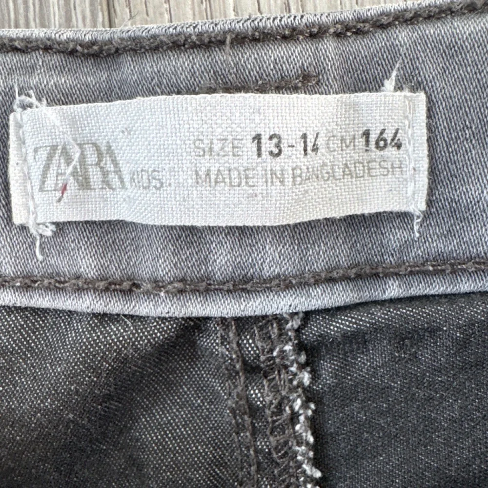 ZARA Kids Jeans Gray High Waisted‎ Skinny Fit Pants Size 13-14 Years CM164
